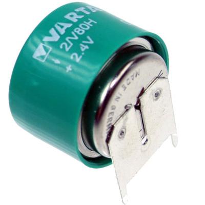 Varta Knopfzellen-Akku-Säule 2V80H - 2,4V / 80mAh, Säule, Print 2/1 ++/-