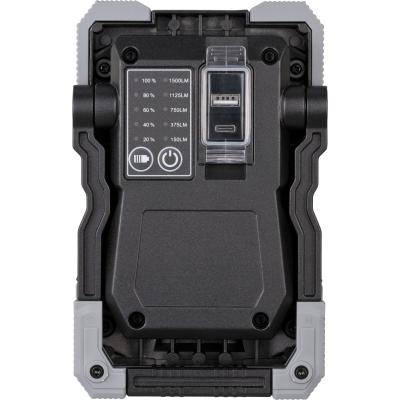 Brennenstuhl Akku LED Arbeitsstrahler RUFUS / LED Arbeitsleuchte für Werkstatt (mit Powerbank-Funktion, inkl. Ladekabel, Gehäuse aus Aludruckguss, 1500lm, IP65)