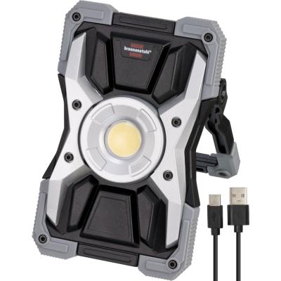 Brennenstuhl Akku LED Arbeitsstrahler RUFUS / LED Arbeitsleuchte für Werkstatt (mit Powerbank-Funktion, inkl. Ladekabel, Gehäuse aus Aludruckguss, 1500lm, IP65)