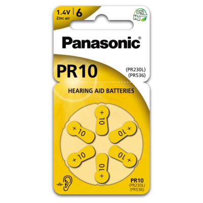 Panasonic Hörgerätebatterie Zincair PR10 - 6er Blister
