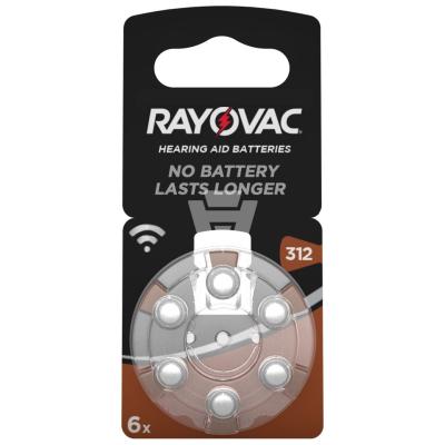 Rayovac Hearing Aid, Acoustic 6er Blister Hörgerätebatterie HA312