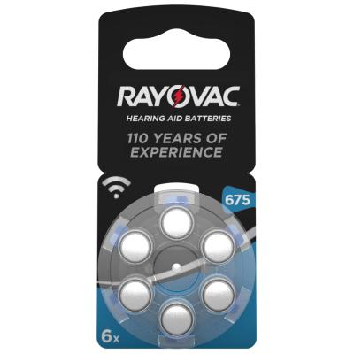 Rayovac Hearing Aid, Acoustic 6er Blister Hörgerätebatterie HA675