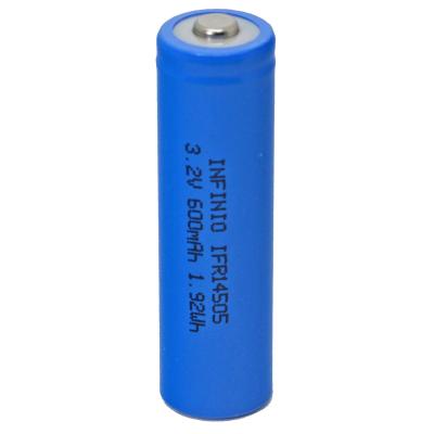 LiFePo4 Mignon (AA) Akku IFR14500, 600 mAh, 3,2 Volt, ungeschützt