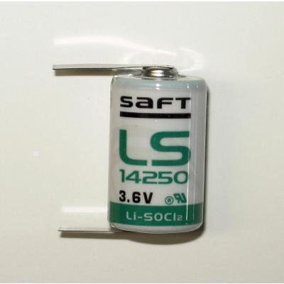 SAFT Lithium Batterie LS14250-1/2AA-3,6V mit Lötfahnen