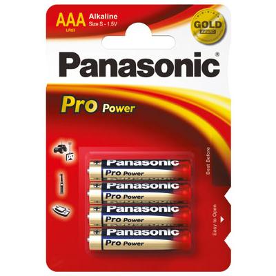 4x Panasonic Pro Power - Alkali LR03 Micro