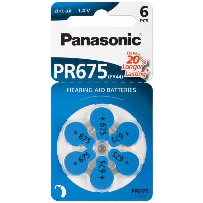 Panasonic Hörgerätebatterie Zincair PR675 - 6er Blister