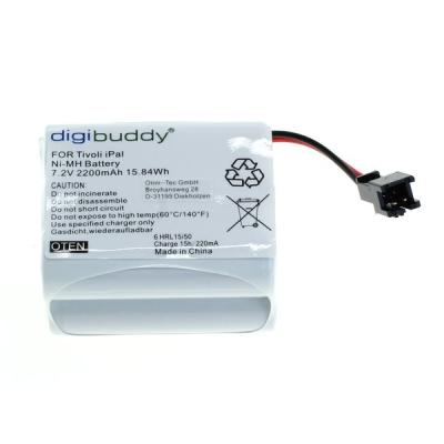 digibuddy Akku kompatibel zu Tivoli Pal / iPal NiMH 2-poliger Stecker