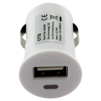 OTB KFZ-Ladeadapter USB - 1A - weiß - TINY