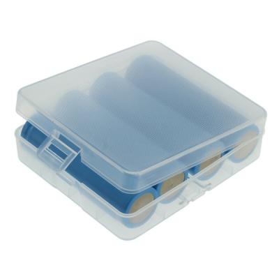 Transportbox für 4 18650 Akkus/Batterien (für Zellen ohne PCB)