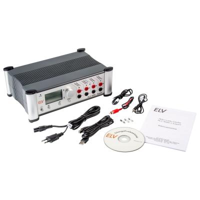 ELV Akku-Lade-Center ALC 8500-2 Expert inkl. PC-Software "ChargeProfessional", Vierleiter-Ri-Messkabel, Temperaturfühler und USB-Kabel (1,6 m)