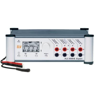 ELV Akku-Lade-Center ALC 8500-2 Expert inkl. PC-Software "ChargeProfessional", Vierleiter-Ri-Messkabel, Temperaturfühler und USB-Kabel (1,6 m)
