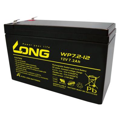 Kung Long VdS-Blei-AGM-Akku WP7.2-12(A), 12V, 7,2 Ah (6,3mm)