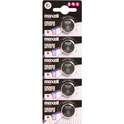 Maxell Lithium-Knopfzelle CR2032, 5 Stück Blisterkarte
