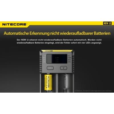 Nitecore Intellicharger I2 NEW Ladegerät Li-Ionen, Ni-Cd und NiMH
