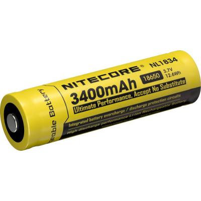NiteCore 18650 NL1834 Li-Ion Akku 3400 mAh 3,7V OCB/IC-Protected für Leuchten
