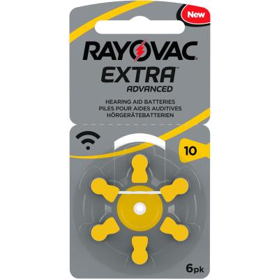 RAYOVAC 6 Hörgerätebatterien Typ 10 Zink Air Extra Advanced 105 mAh