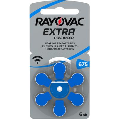 RAYOVAC 6 Hörgerätebatterien Typ 675 Zink Air Extra Advanced 640 mAh (MHD: 07-2025)
