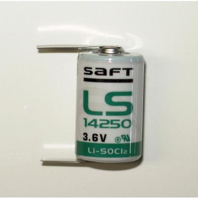 SAFT Lithium Batterie LS14250-1/2AA-3,6V mit Lötfahnen
