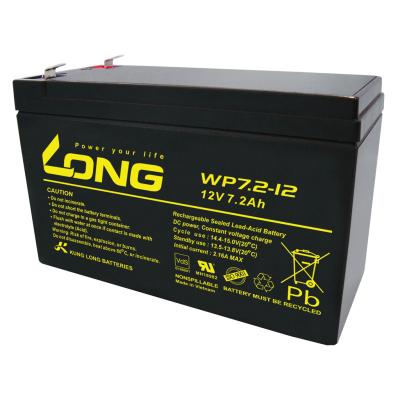 Kung Long VdS-Blei-AGM-Akku WP7.2-12(A), 12V, 7,2 Ah (4,8mm)