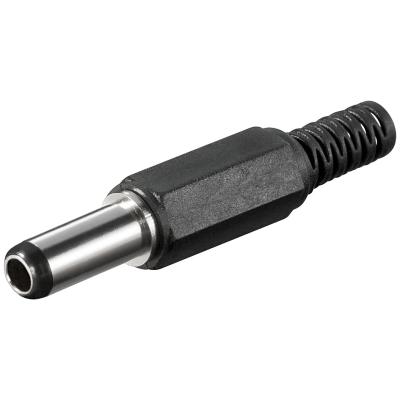 DC-Stecker mit Knickschutz Bohrung 2,5 x 5,5 mm