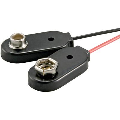 Batterieclip für 9-V Blöcke, einzeln, Plastikgehäuse