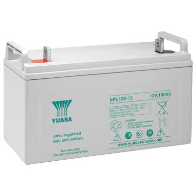 Yuasa Blei-Akku, NPL100-12, 10-12 Jahre 12V 100Ah (M10 Anschluss)