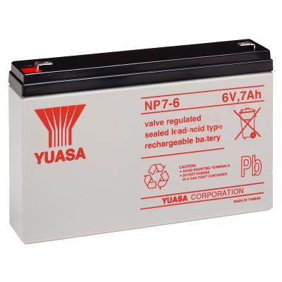 Yuasa Blei-Akku NP7-6 (Faston 187 - 4,8mm) 6V/7,0Ah