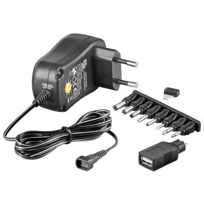 3-12 V Universal-Netzteil inkl. USB + 8 DC-Adaptern - max. 12W / 1A