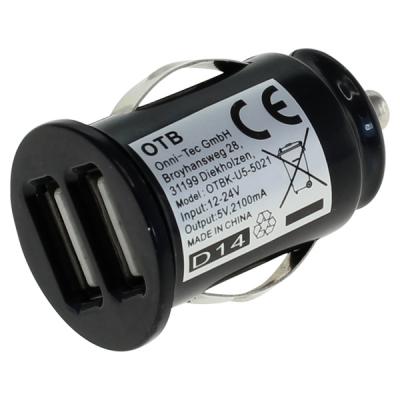 OTB KFZ-Ladeadapter USB - Dual USB - 2,1A - schwarz - TINY
