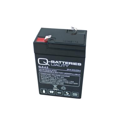 Q-Batteries 6LS-4.5 6V 4,5Ah Blei-Vlies Akku / AGM VRLA