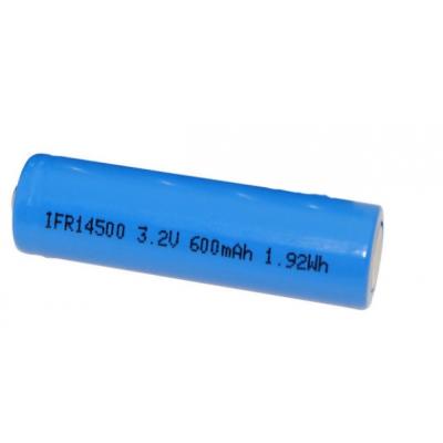 LiFePo4 Mignon (AA) Akku IFR14500, 600 mAh, 3,2 Volt, ungeschützt