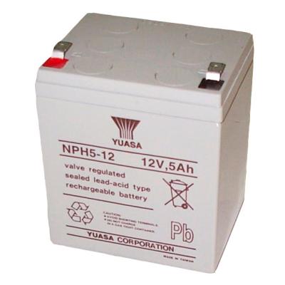 Yuasa Blei-Akku NPH5-12 (Faston 250 - 6,3mm) 12V/5,0Ah Hochstrom