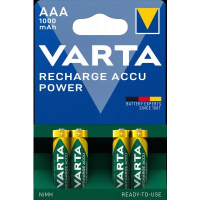 4 x VARTA Recharge Accu Power 5703 Akku Micro AAA 1000 mAh