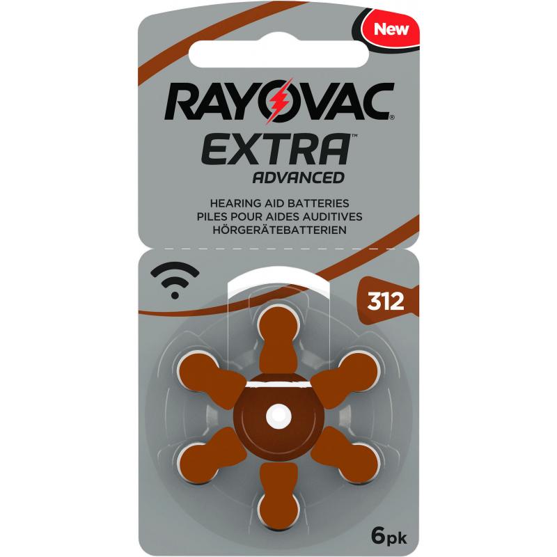 VARTA/Rayovac Acoustic Hörgerätebatterie 312 PR41 Zink-Luft 1,4V 6er