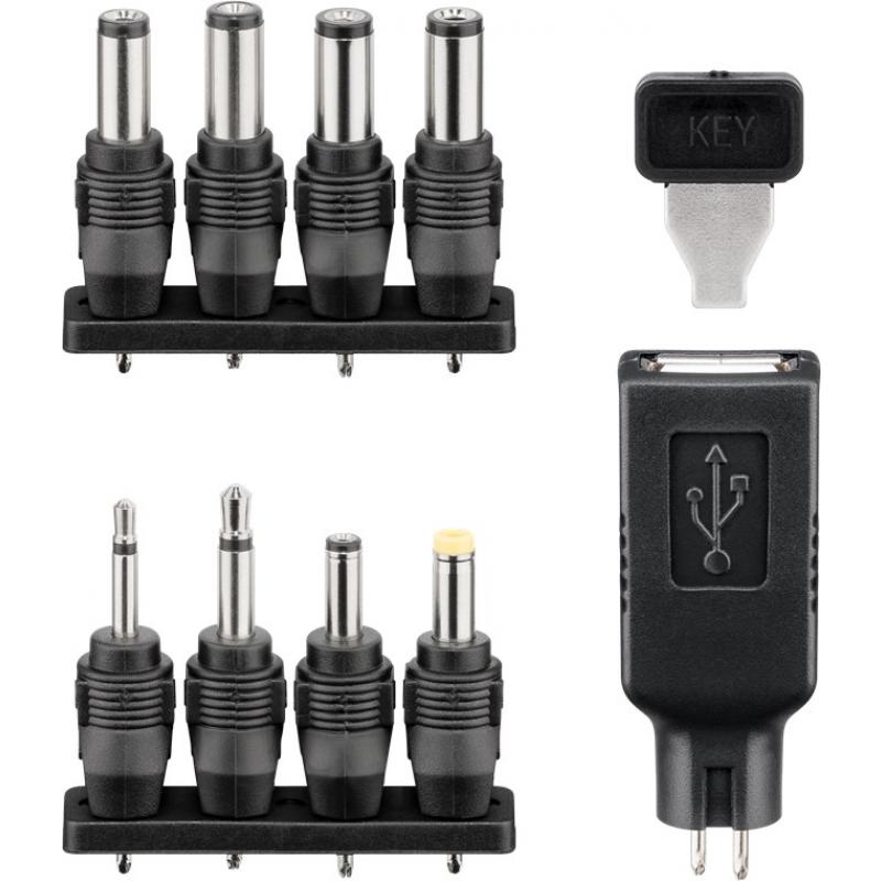 3 Volt bis 12 Volt Universal-Netzteil inklusive 1 USB- und 8 DC-Adaptern,  max. 3,6 W und 0,3A, Universal, Netzteile, Steckdosen und USB