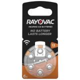 Rayovac Hearing Aid, Acoustic 6er Blister Hörgerätebatterie HA13