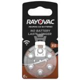 Rayovac Hearing Aid, Acoustic 6er Blister Hörgerätebatterie HA312