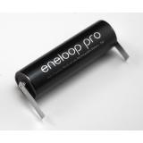 Panasonic eneloop Pro Akku AA 2500mAh BK-3HCDE mit Lötfahnen U-Form
