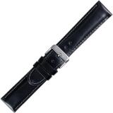 Uhrenband Chrono XL Kalb 26 mm schwarz Schließe Edelstahl