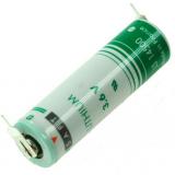 SAFT Lithium Batterie LS14500 2PF - AA-3,6V m. Printlötfahnen 1/1 pin +/-