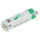 SAFT Lithium Batterie LS14500 3PF - AA-3,6V m. Printlötfahnen 1/2 pin +/--