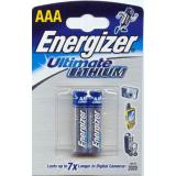 2 Batterien Energizer Ultimate Lithium Micro L92-FR03-AAA