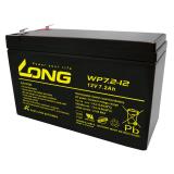Kung Long VdS-Blei-AGM-Akku WP7.2-12(A), 12V, 7,2 Ah (6,3mm)