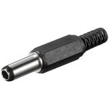 DC-Stecker mit Knickschutz Bohrung 2,5 x 5,5 mm
